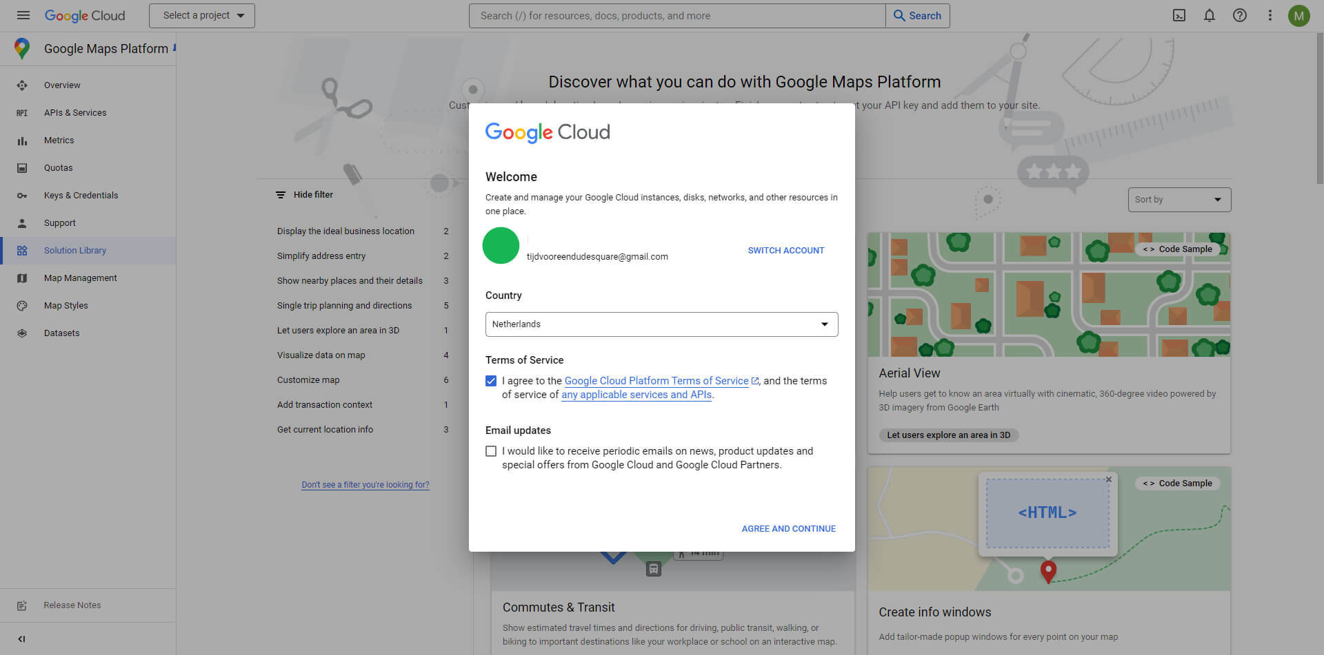 Voorwaarden Google Maps Platform