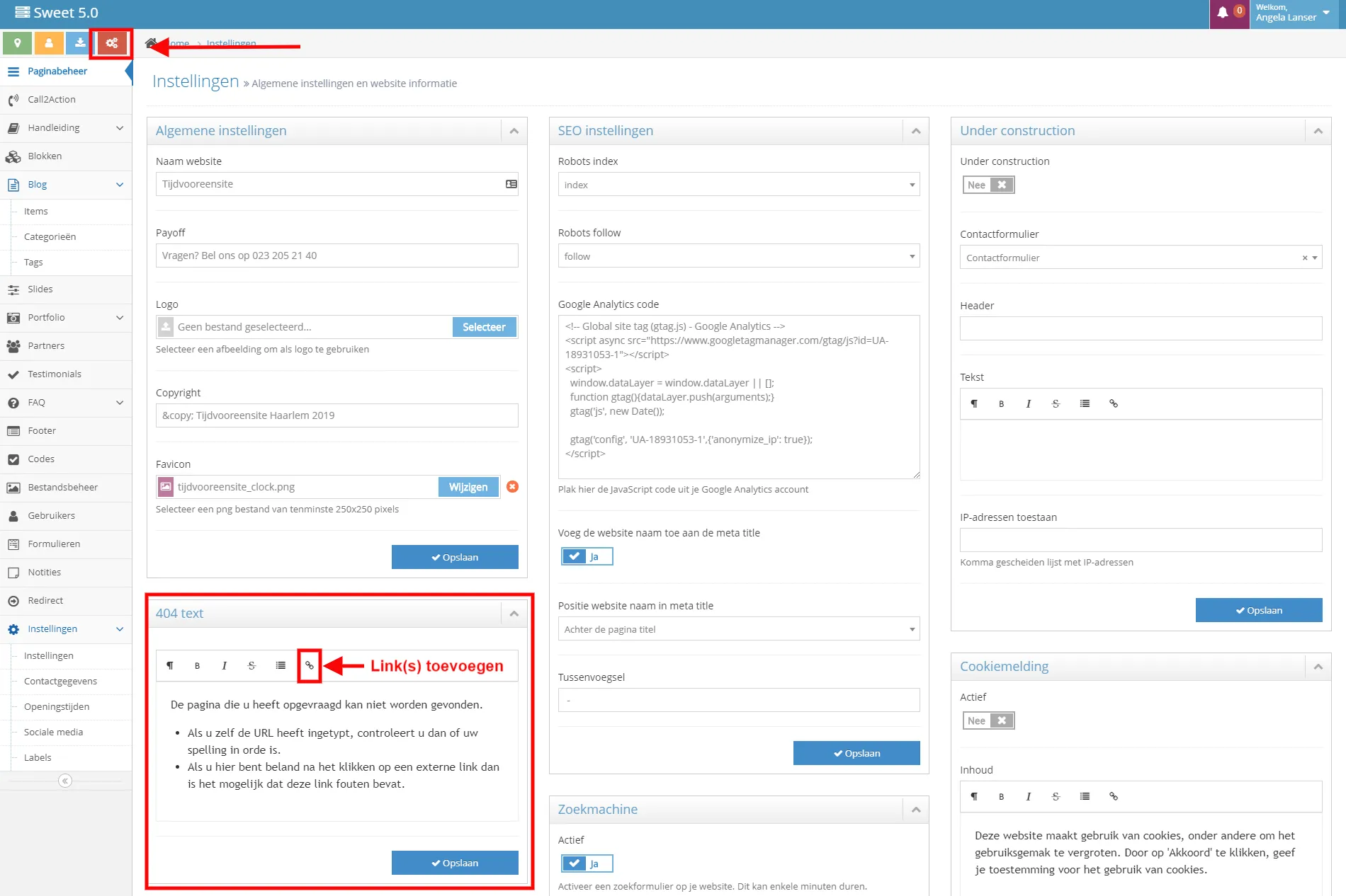 404-pagina zelf aanpassen in het CMS