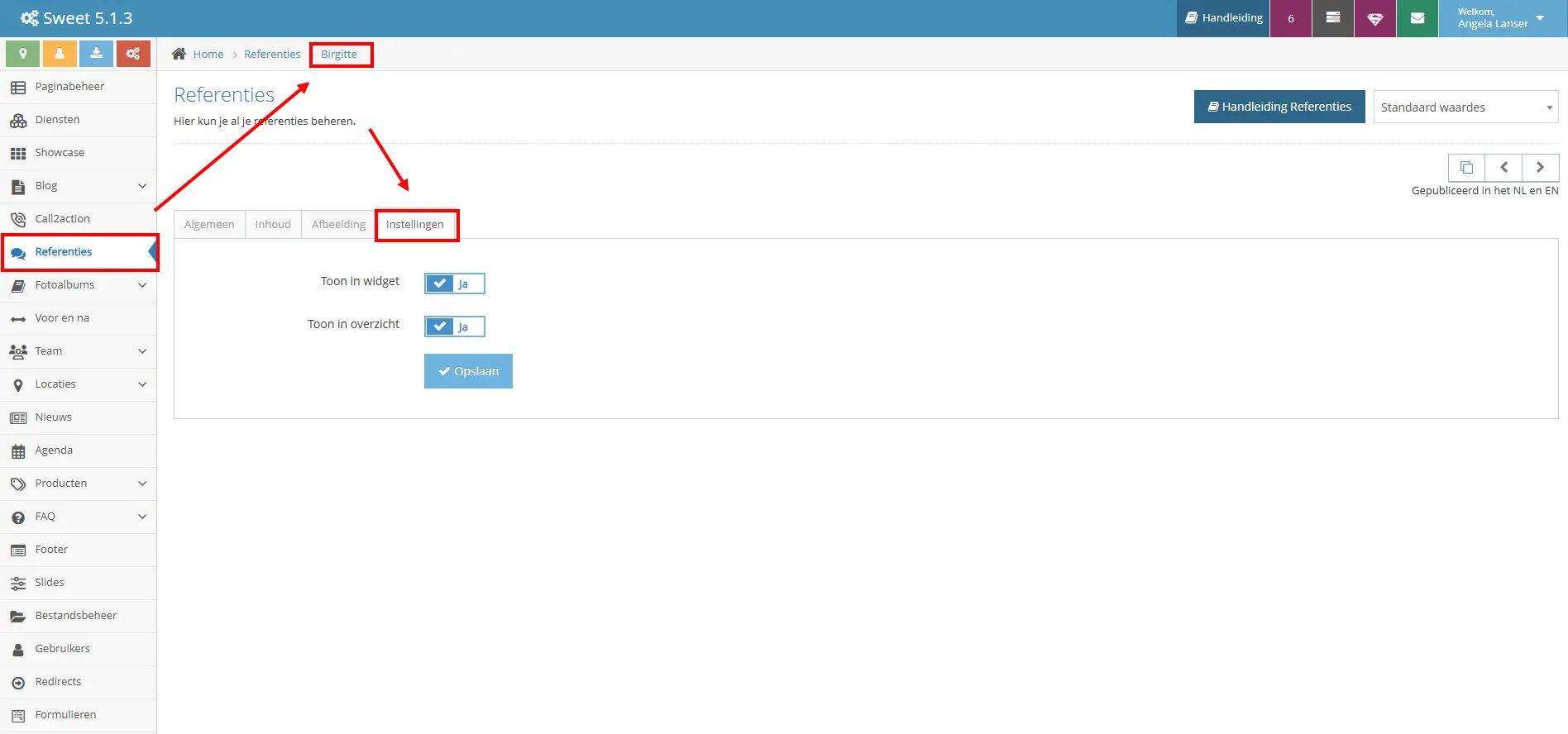 Referenties toevoegen in het CMS Referenties toevoegen in het CMS