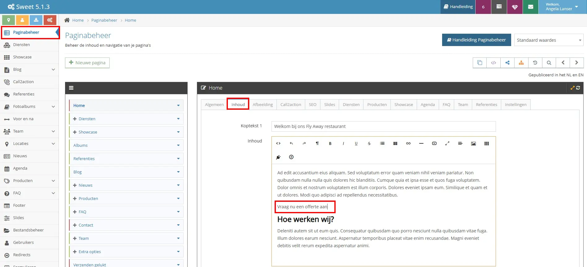 Button aanmaken in teksteditor