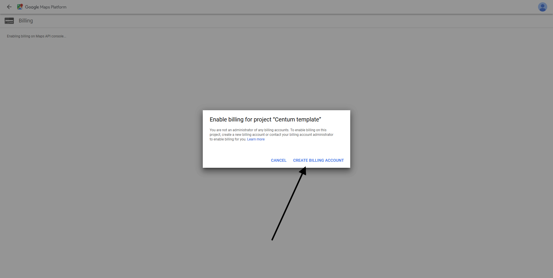 Billing account aanmaken Billing account aanmaken
