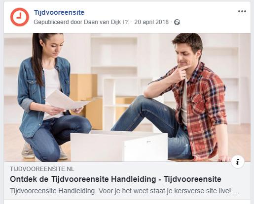 Facebookbericht Tijdvooreensite Facebookbericht Tijdvooreensite