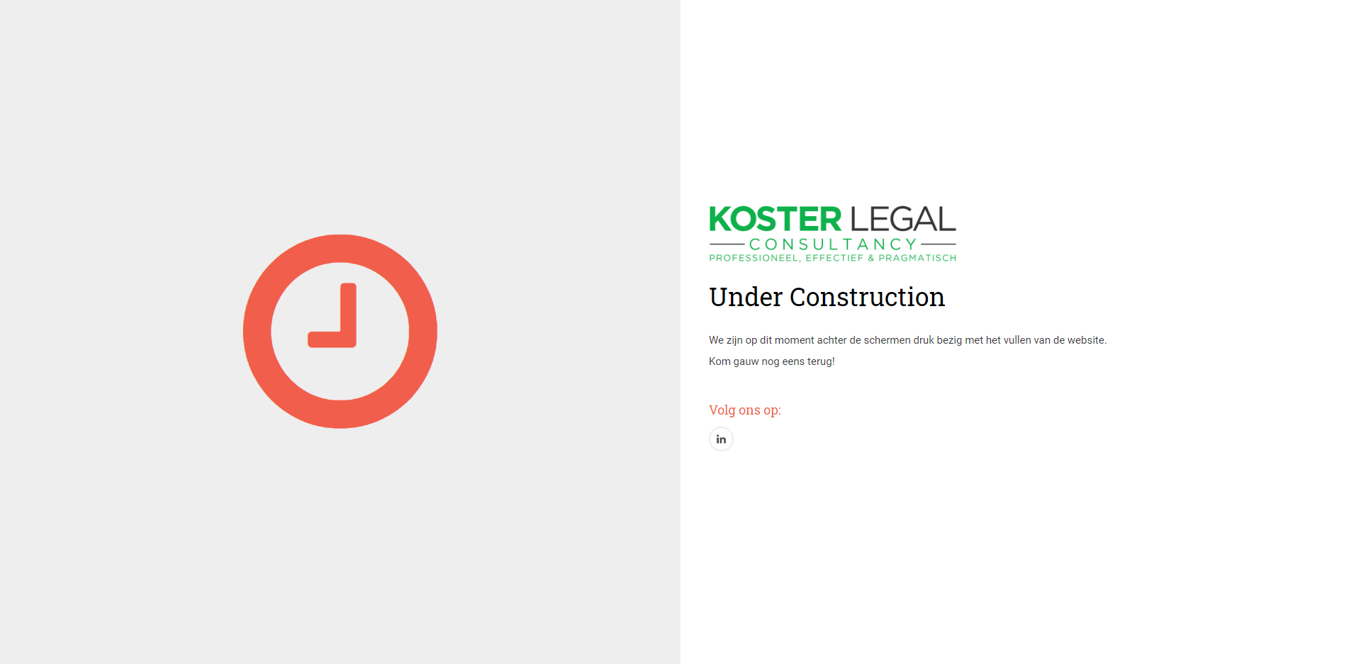 Voorbeeld van een under construction Tijdvooreensite website Voorbeeld van een under construction Tijdvooreensite website