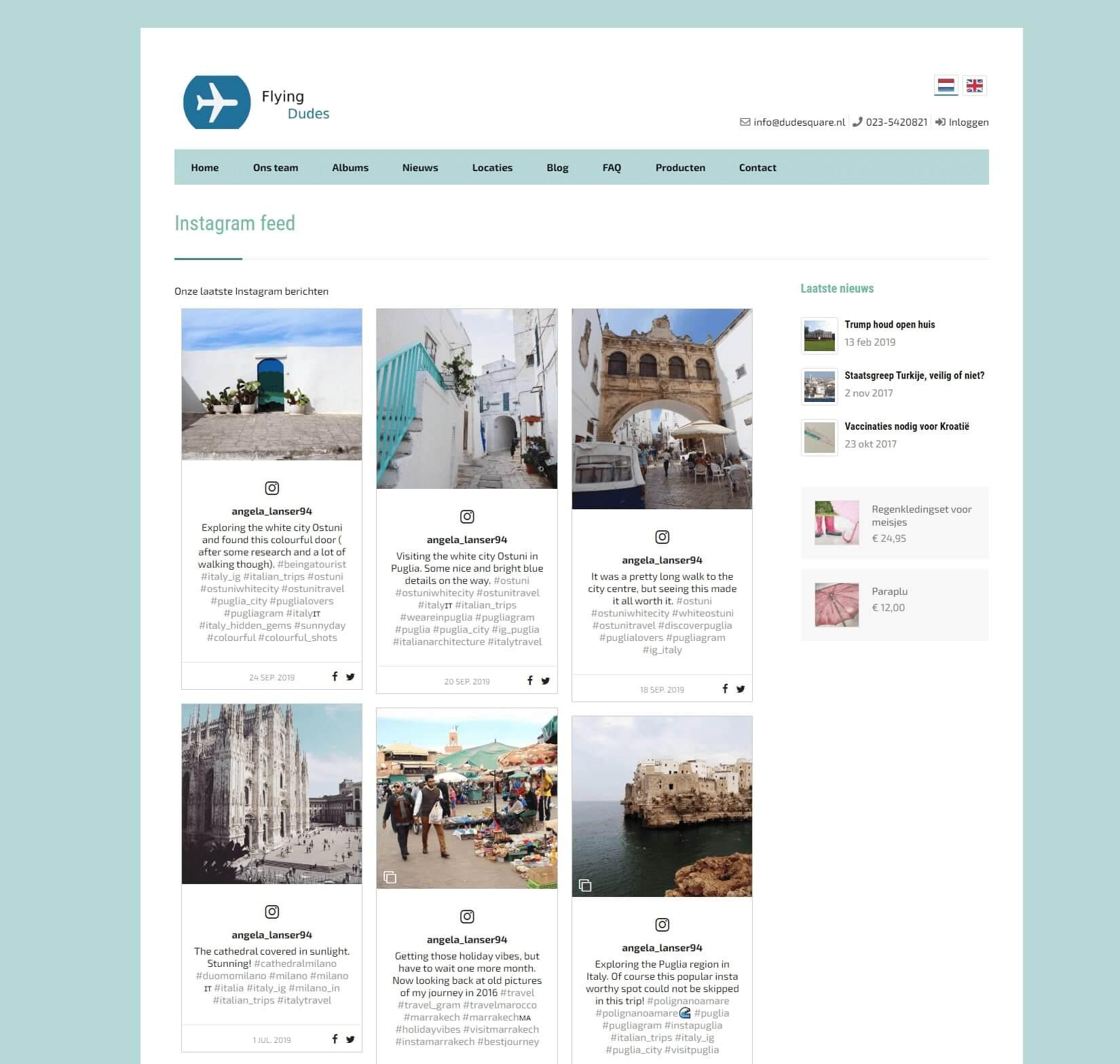 Voorbeeld Instagram feed op je Tijdvooreensite website Voorbeeld Instagram feed op je Tijdvooreensite website