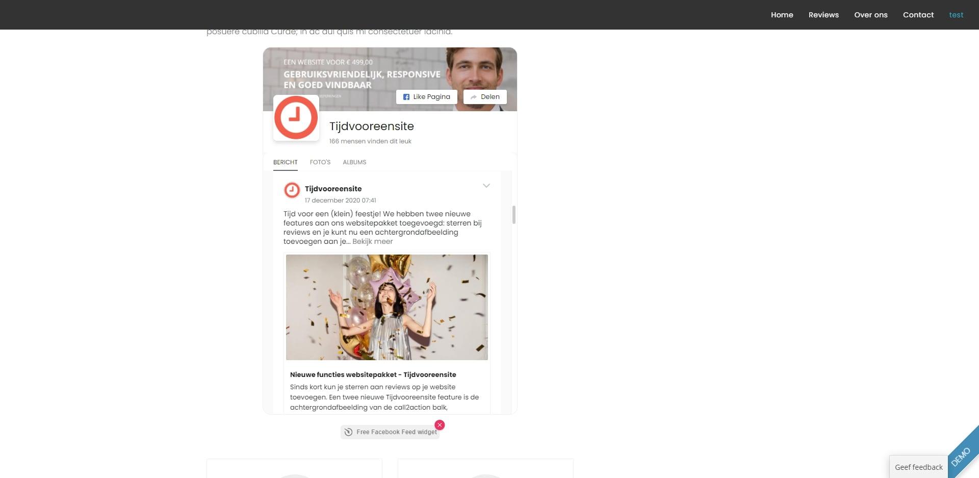 Facebook feed op jouw website Facebook feed op jouw website