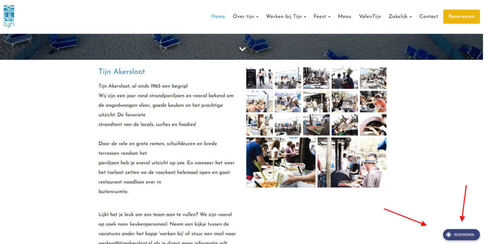 Floating button Guestplan op website Tijn Akersloot