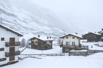Chalets in de sneeuw
