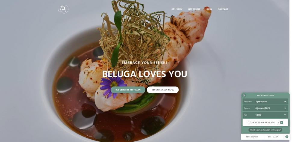 Gepersonaliseerd reserveringssysteem restaurant Beluga
